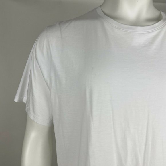 Vince Short Sleeve Tee Shirt Pima Cotton Crew Neck Lightweight Top White Mens XL - Picture 5 of 16